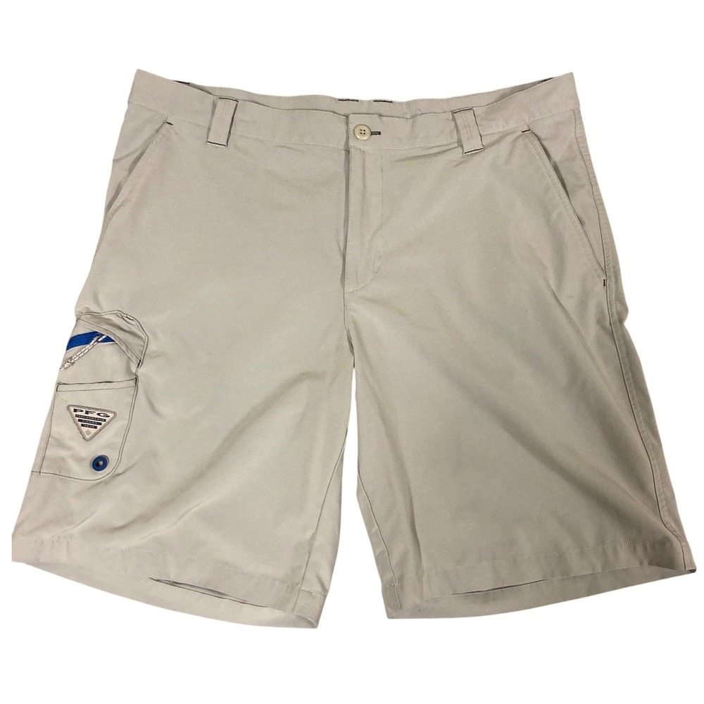 Columbia PFG Shorts Mens 38x10 Fishing Gear‎ Omni-Shield Quick Dry Tan
